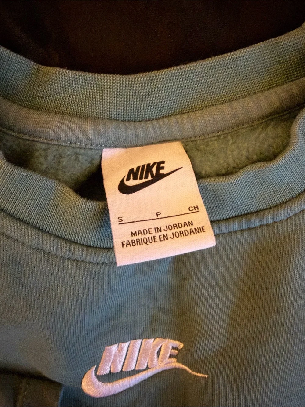 Nike Olive Green Fleece Pullover & shorts with Embroidered Logo & matching tee